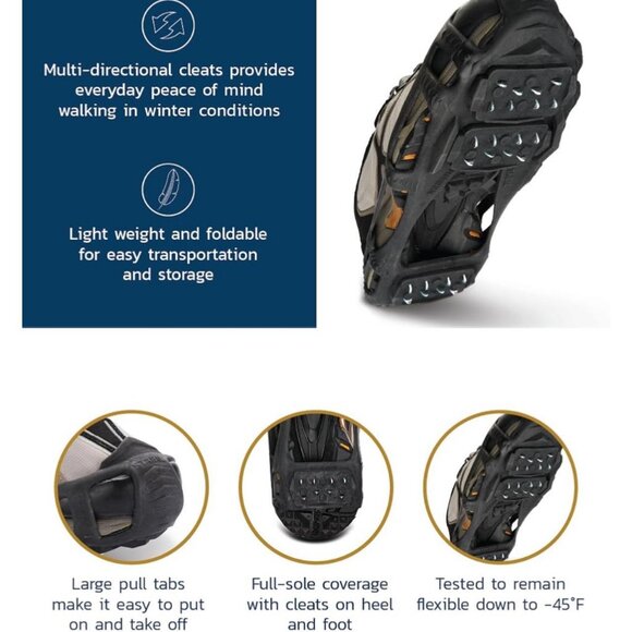 STABILicers Walk Traction Cleat for Walking on Snow and Ice (1 Pair) Small - Picture 4 of 4